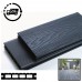 Composite Decking Board - Anthracite Grey / Black Lined / Wood Grain Effect 3m - Plastic Decking PVC Decking WPC Decking Hollow Garden Exterior Decking Boards 